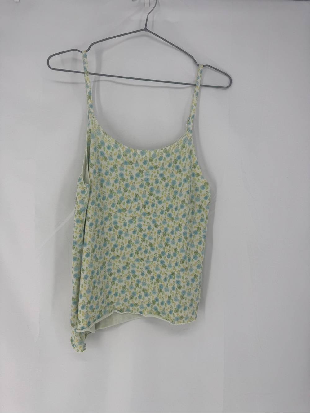 Light Green Floral Cami CroppedTank Top - Women 0142